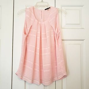 Tommy Hilfiger Pleated Business Work Blouse Top - Blush Pink - Size Large